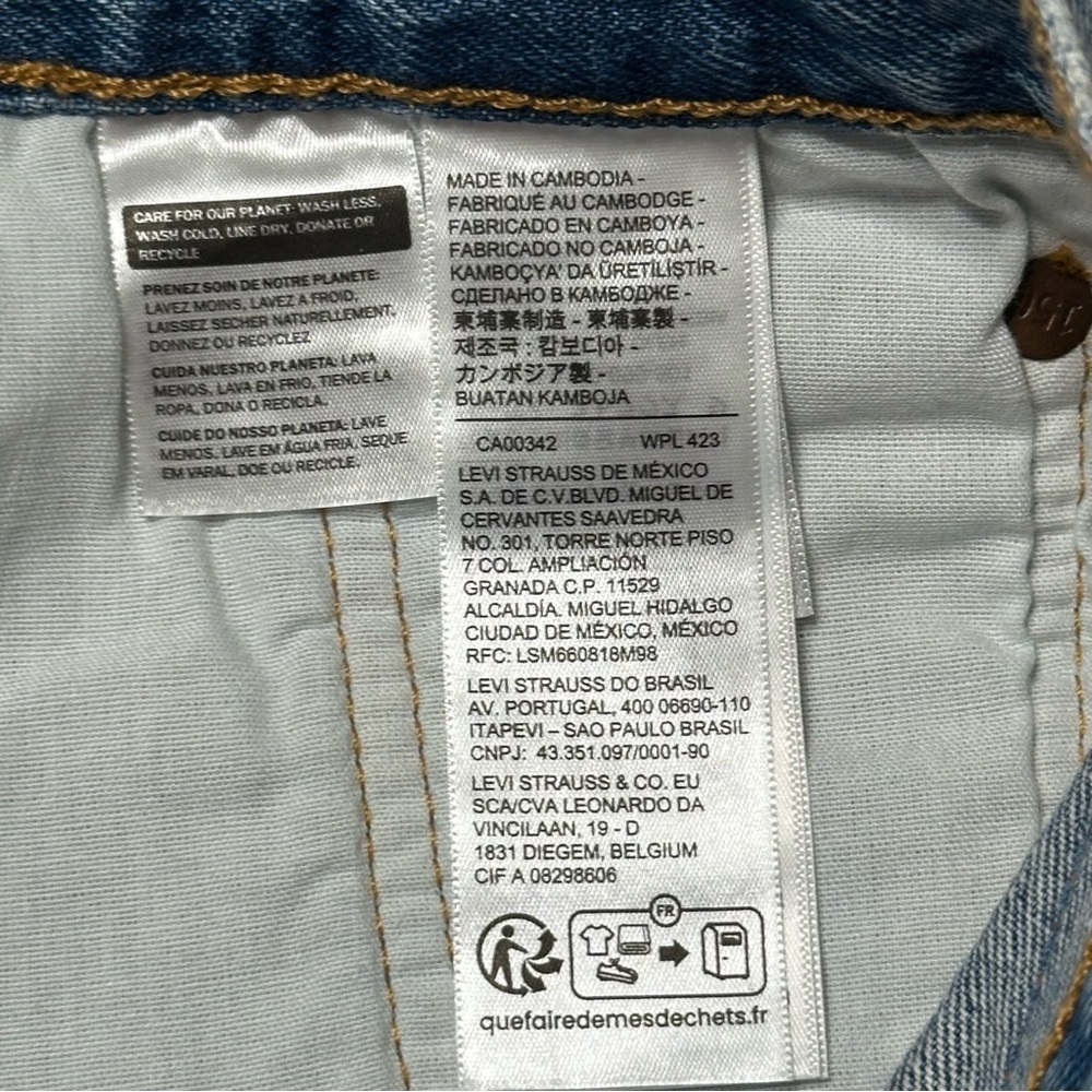 Levi's 501 100% Cotton Mid Rise Two Tone Shorts NWT New With Tags Size 30 - Picture 4 of 5
